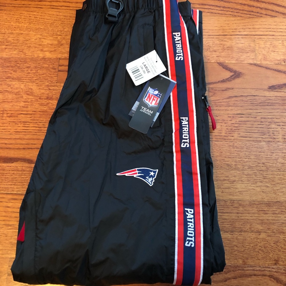 Men’s NFL NE Patriots Nylon Tailgate Pants Size L